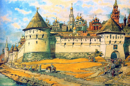 Строительство московского кремля в 1366-1368 годах